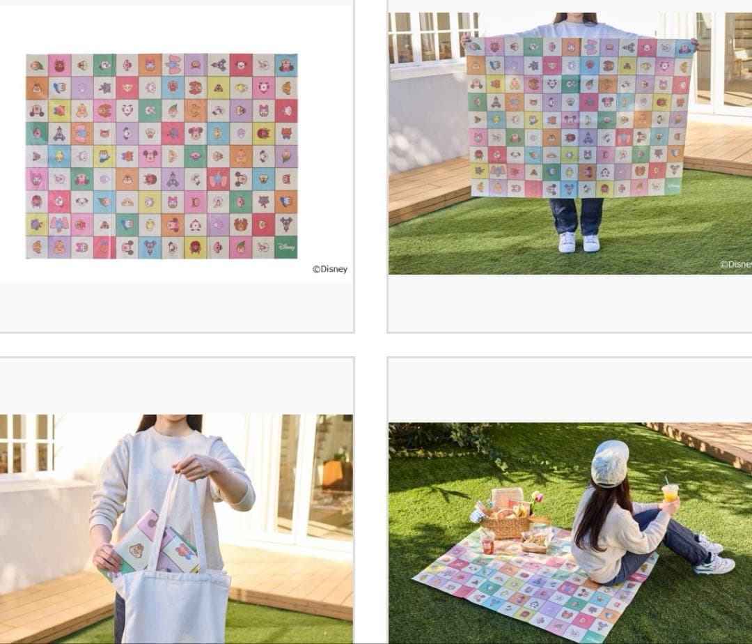 Disney Characters 折りたたみチェアイス　レジャーシートセット
