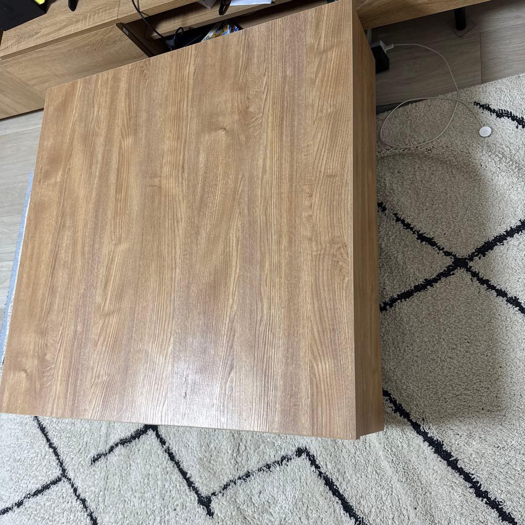 木目調センターテーブル幅90cm