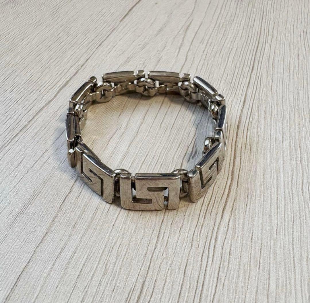 VERSACE ヴェルサーチ ギリシャ風デザイン ブレスレット シルバー