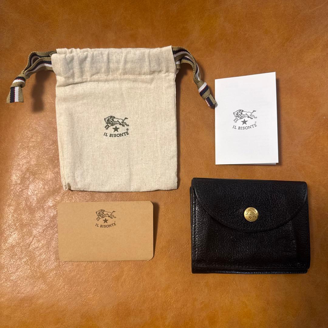 イルビゾンテ　三つ折り財布　ブラック