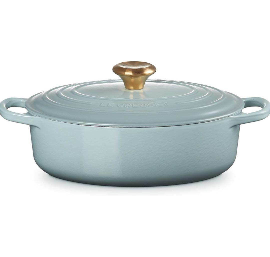 【新品】ル・クルーゼ　オーバル　27cm　シーソルト　両手鍋
