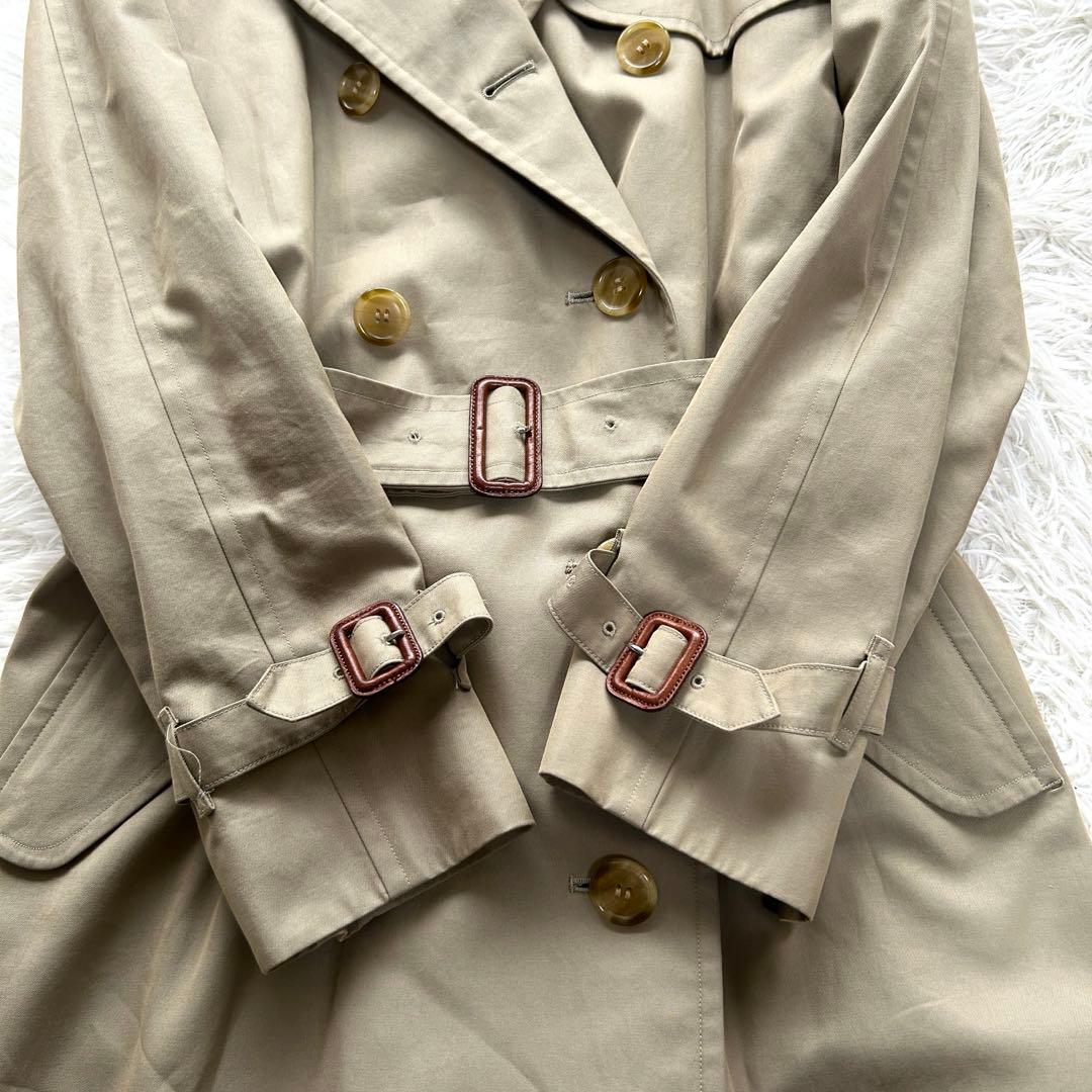 【美品】バーバリー　トレンチコート　ロング丈　ベルト付き　ベージュ　M相当