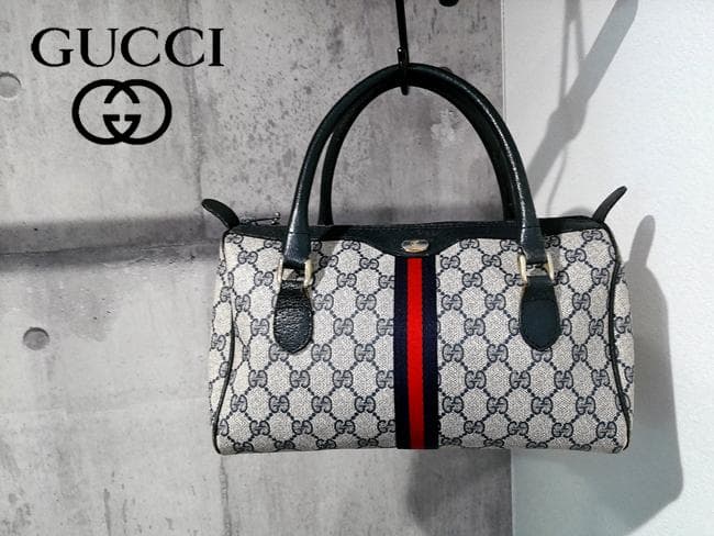 OLD GUCCI オールドグッチ シェリーライン GG柄 ミニボストンバッグ