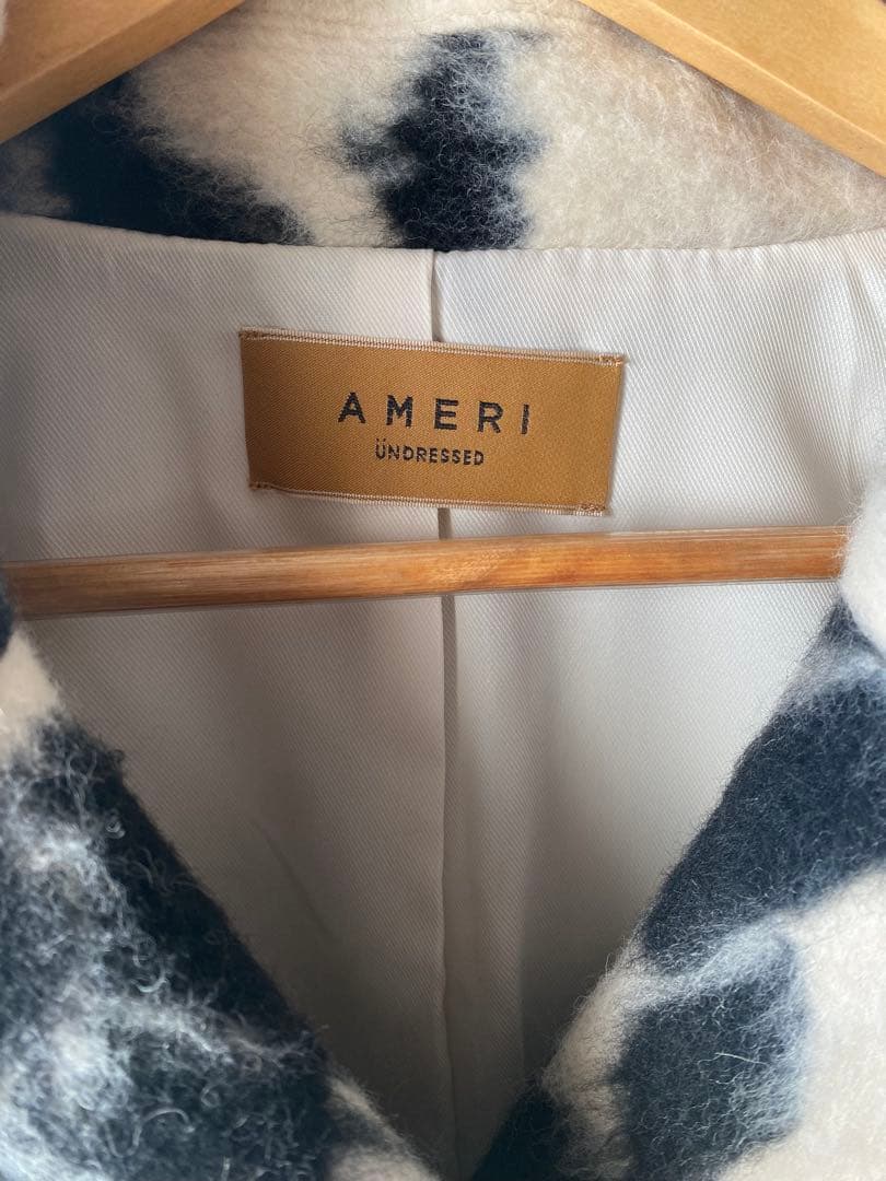 美品 AMERI UND SHADOW FLOWER WOOL COAT S