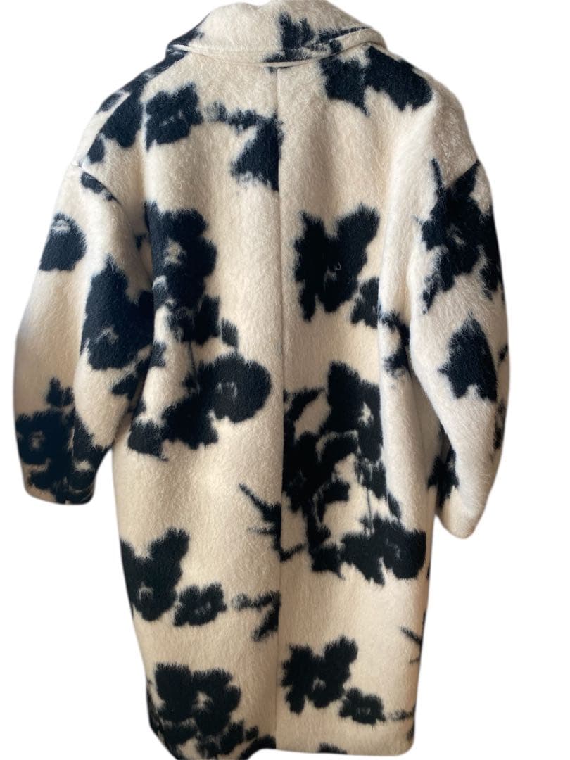 美品 AMERI UND SHADOW FLOWER WOOL COAT S