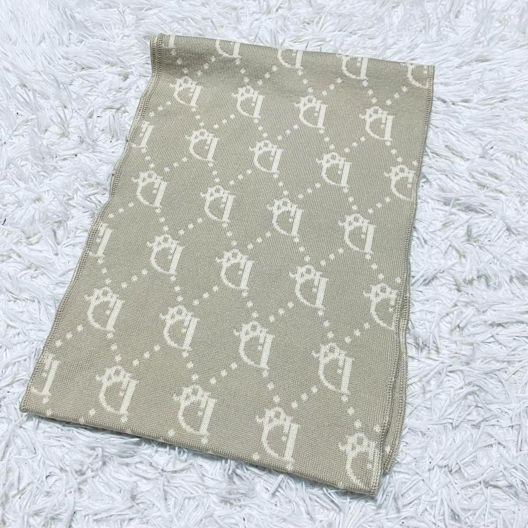 クリスチャンディオール　ベージュ マフラー　トロッター　オブリーク　ウール