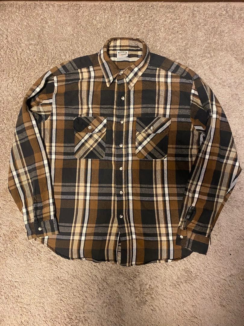 超好配色90sFIVE BROTHER ファイブブラザーチェックネルシャツ XL
