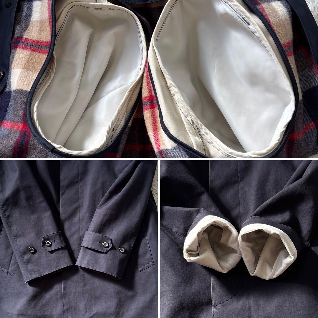 超人気☆【マッキントッシュフィロソフィー】ハウスチェック　ライナー　紺　38