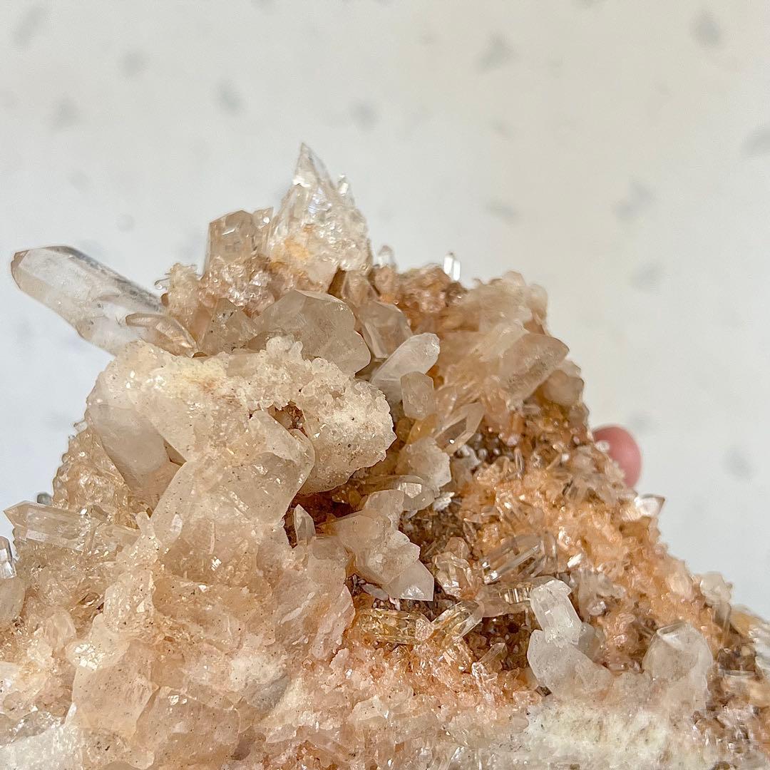 迫力あり　ヒマラヤ水晶　クローライト付マニカラン産クラスター　天然　高波動　　2