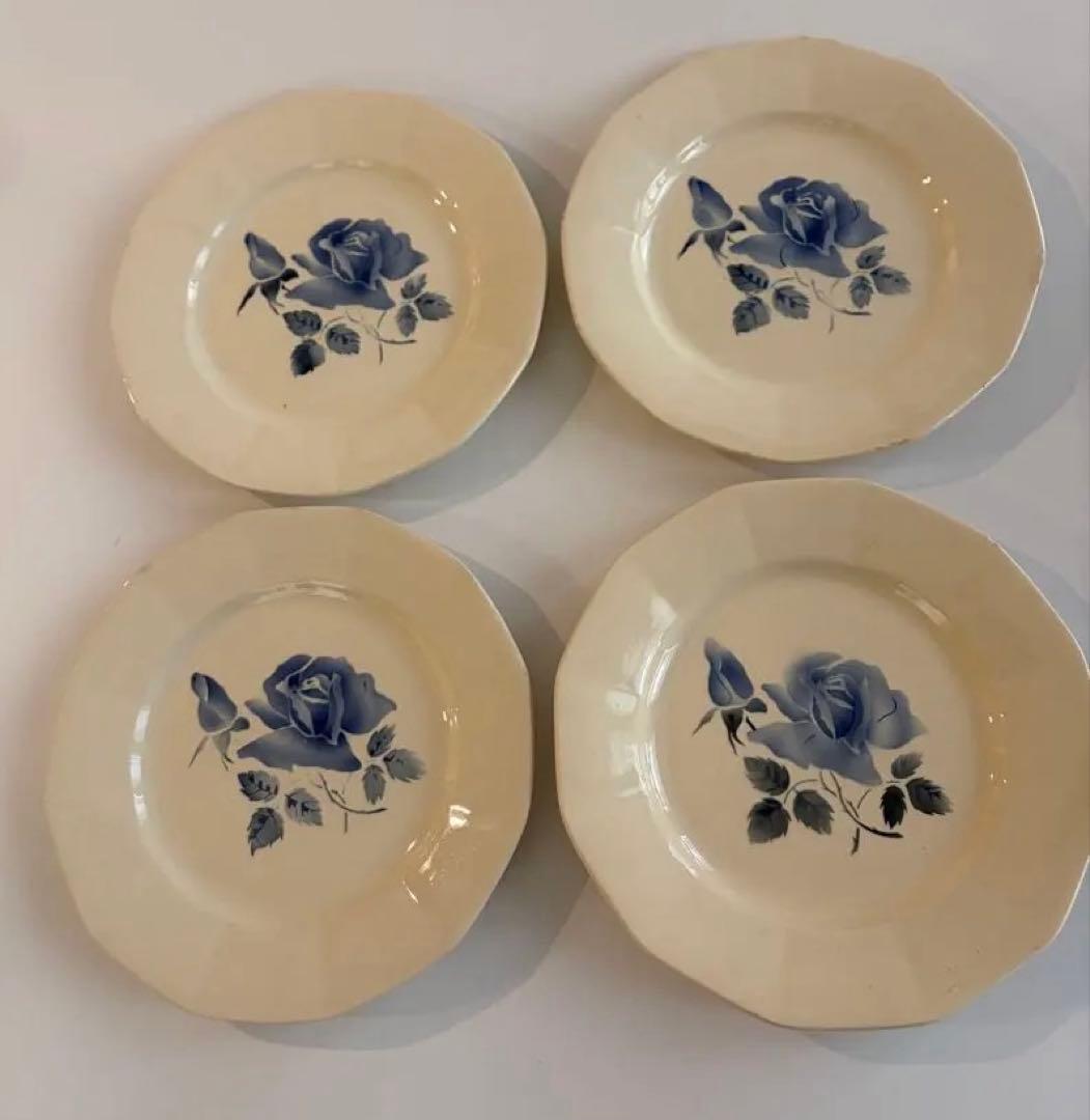 Digoin Sarreguemines プレート4枚　フランスアンティーク