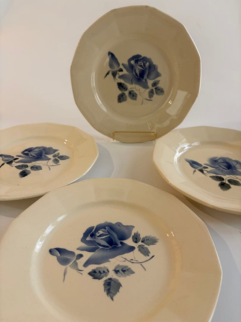 Digoin Sarreguemines プレート4枚　フランスアンティーク