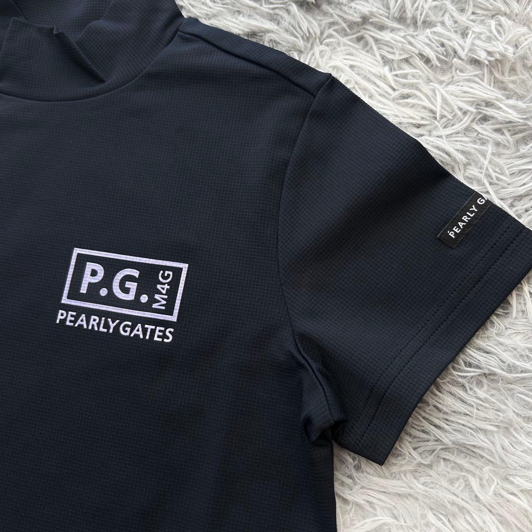 新品　パーリーゲイツ　モックネック　半袖シャツ　カットソー　ネイビー　サイズ0