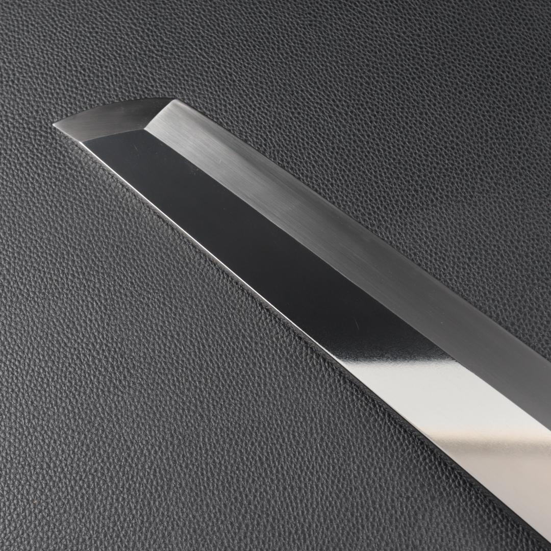 11055 鱧切り 骨切り包丁 尺一 鏡面仕上げ 刺身包丁 黒檀黒水牛角八角柄