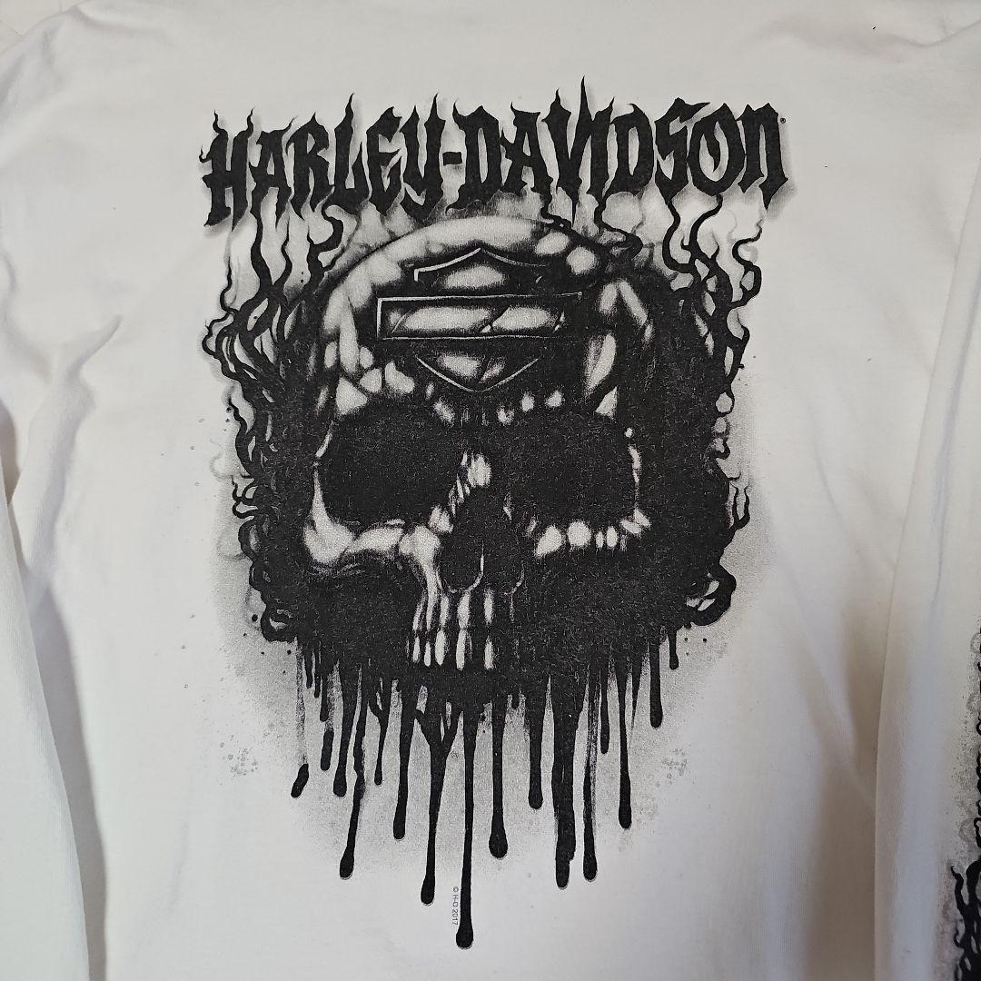 ハーレーダビットソン harley davidson ドクロフレイム 長袖ロンT