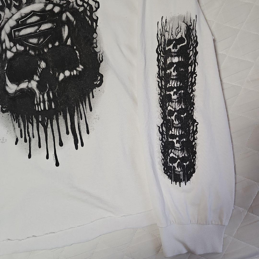 ハーレーダビットソン harley davidson ドクロフレイム 長袖ロンT