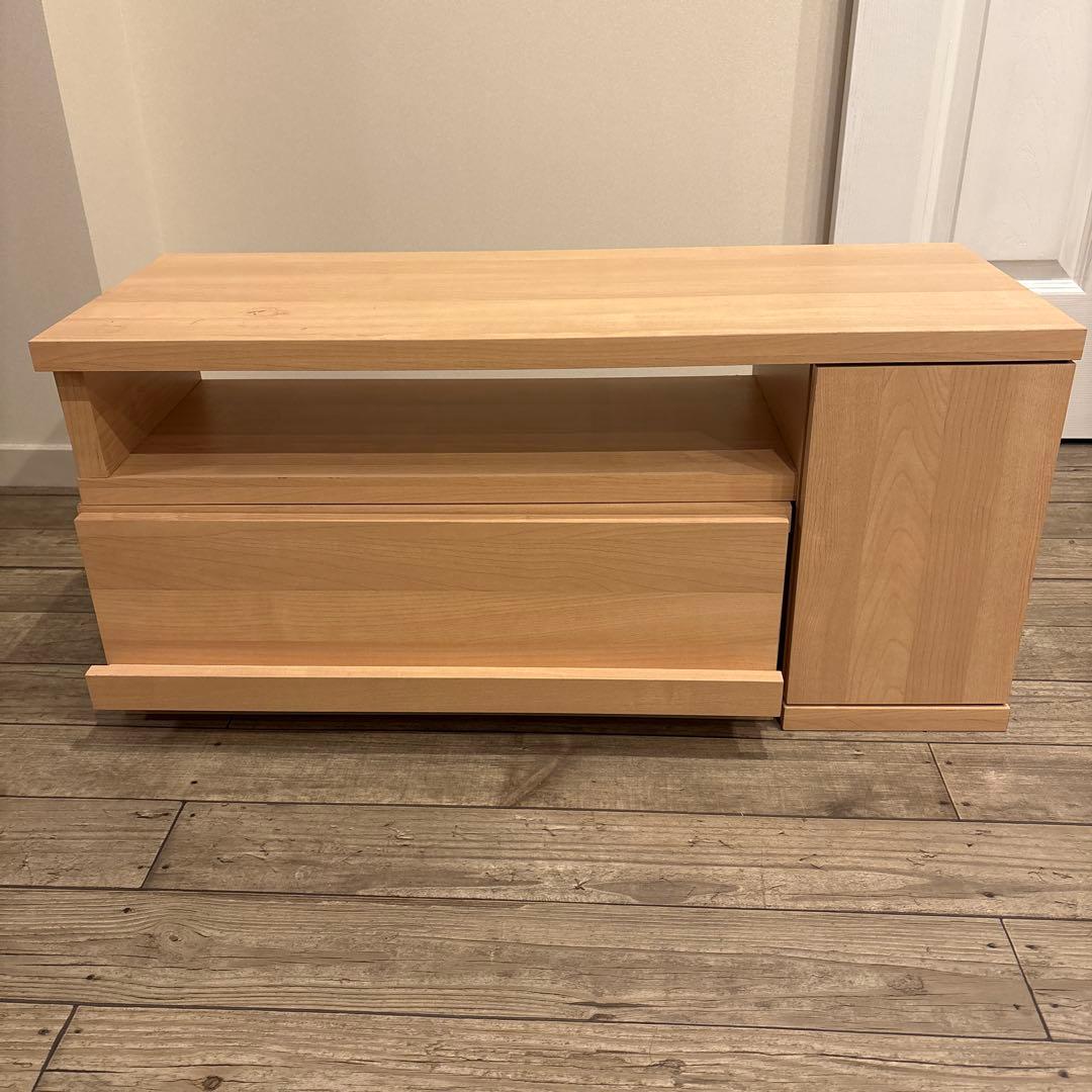 ナチュラルウッド テレビ台 引き出し2つ