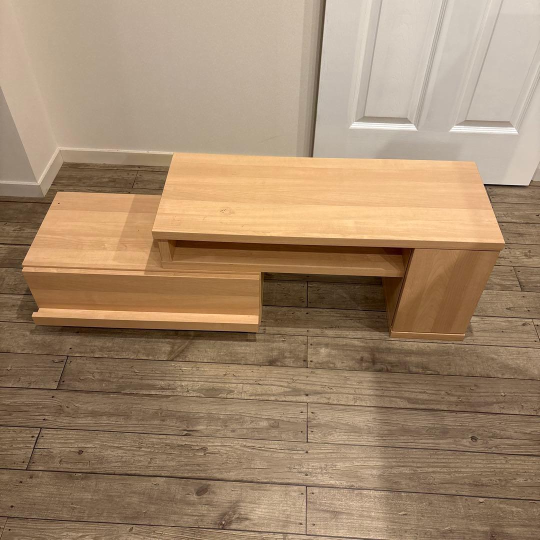 ナチュラルウッド テレビ台 引き出し2つ
