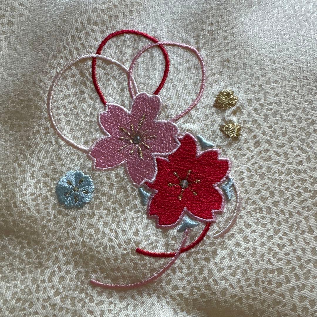 96 ジャパンスタイル 黒ちりめん×牡丹　7歳 七五三着物セット　和装小物　袋帯