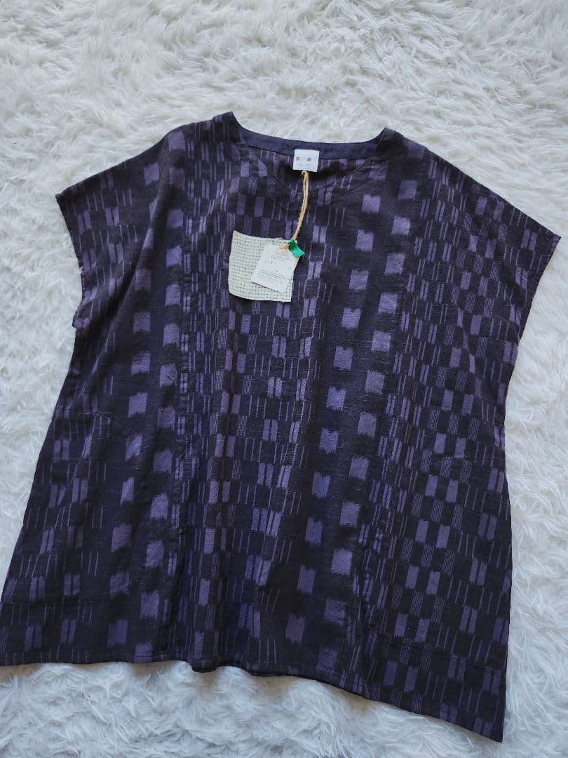 【新品】儀右衛門　ギエモン　久留米絣 かすり　ブラウス　チュニック