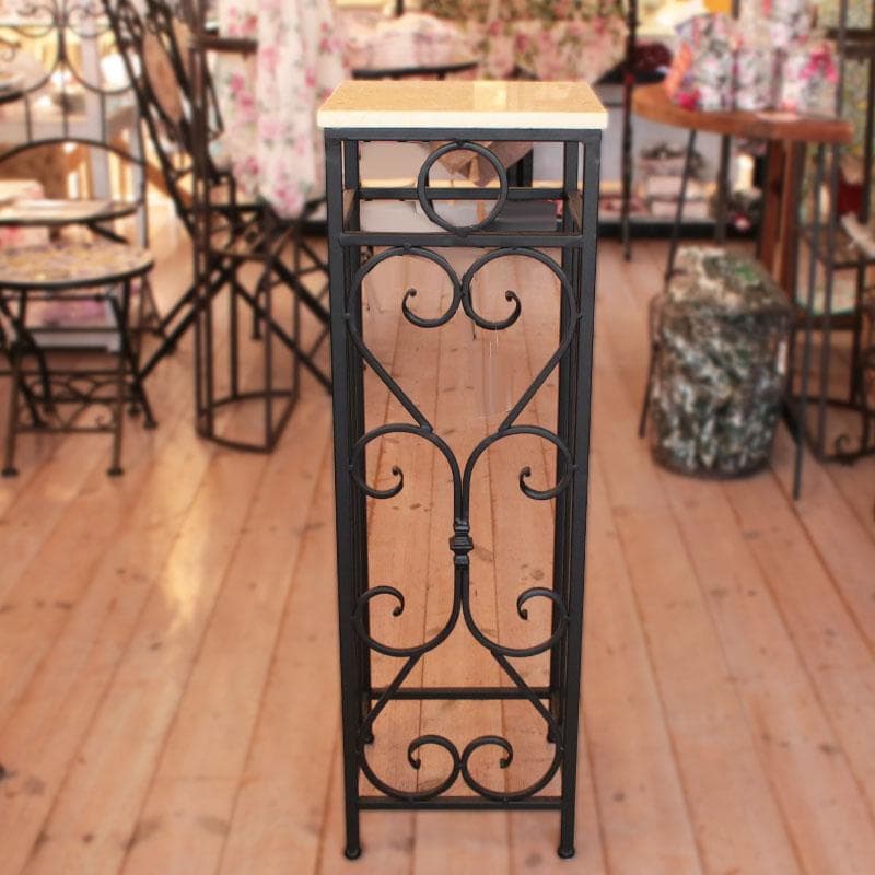 アイアンコンソール 石天板 幅88cm ロートアイアン638-580