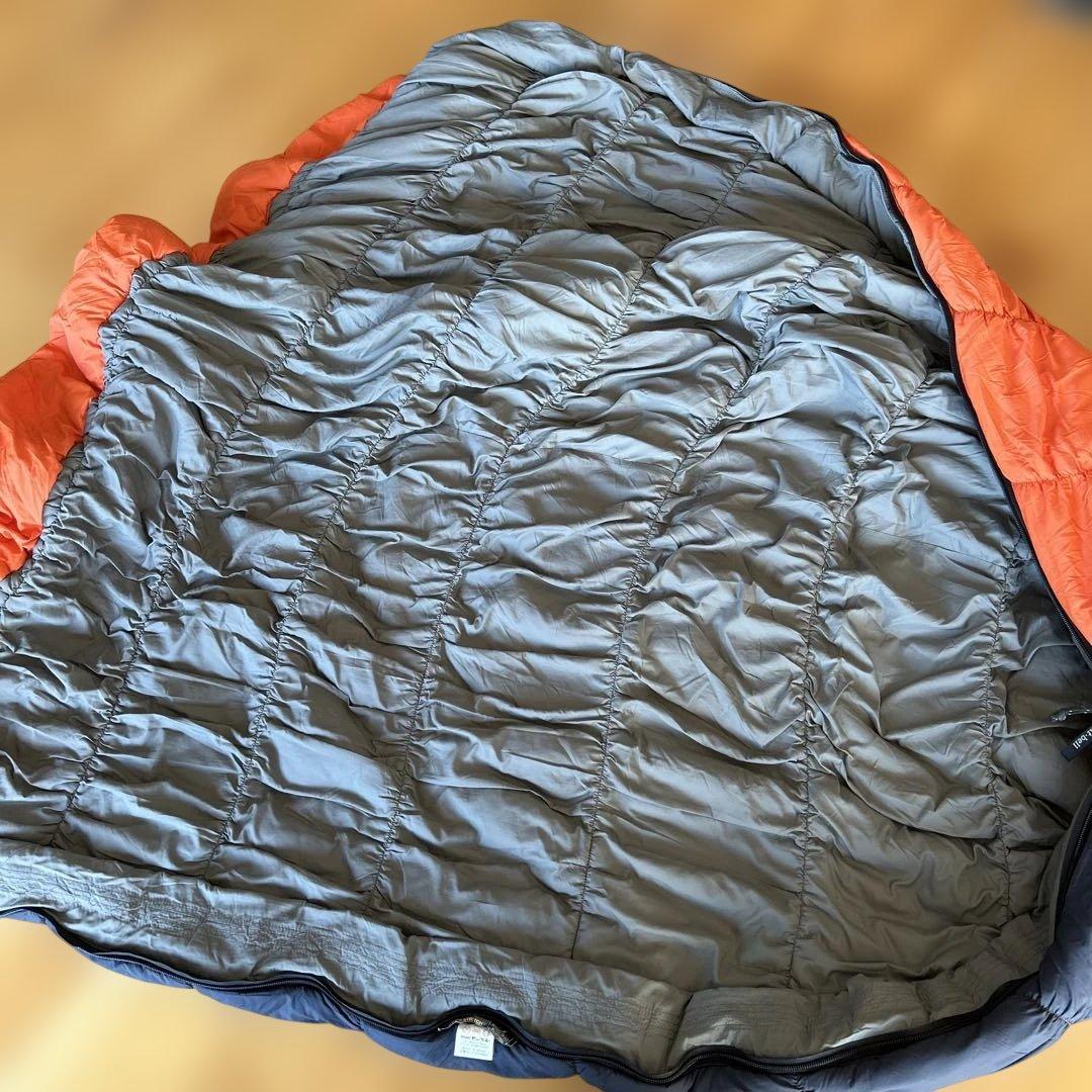 モンベル　バローバッグ　＃1 寝袋　右ジッパー　オレンジ