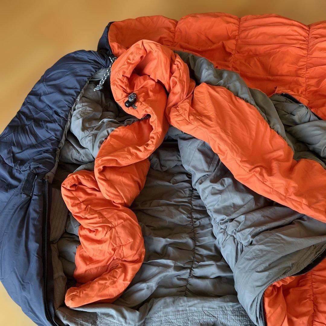 モンベル　バローバッグ　＃1 寝袋　右ジッパー　オレンジ