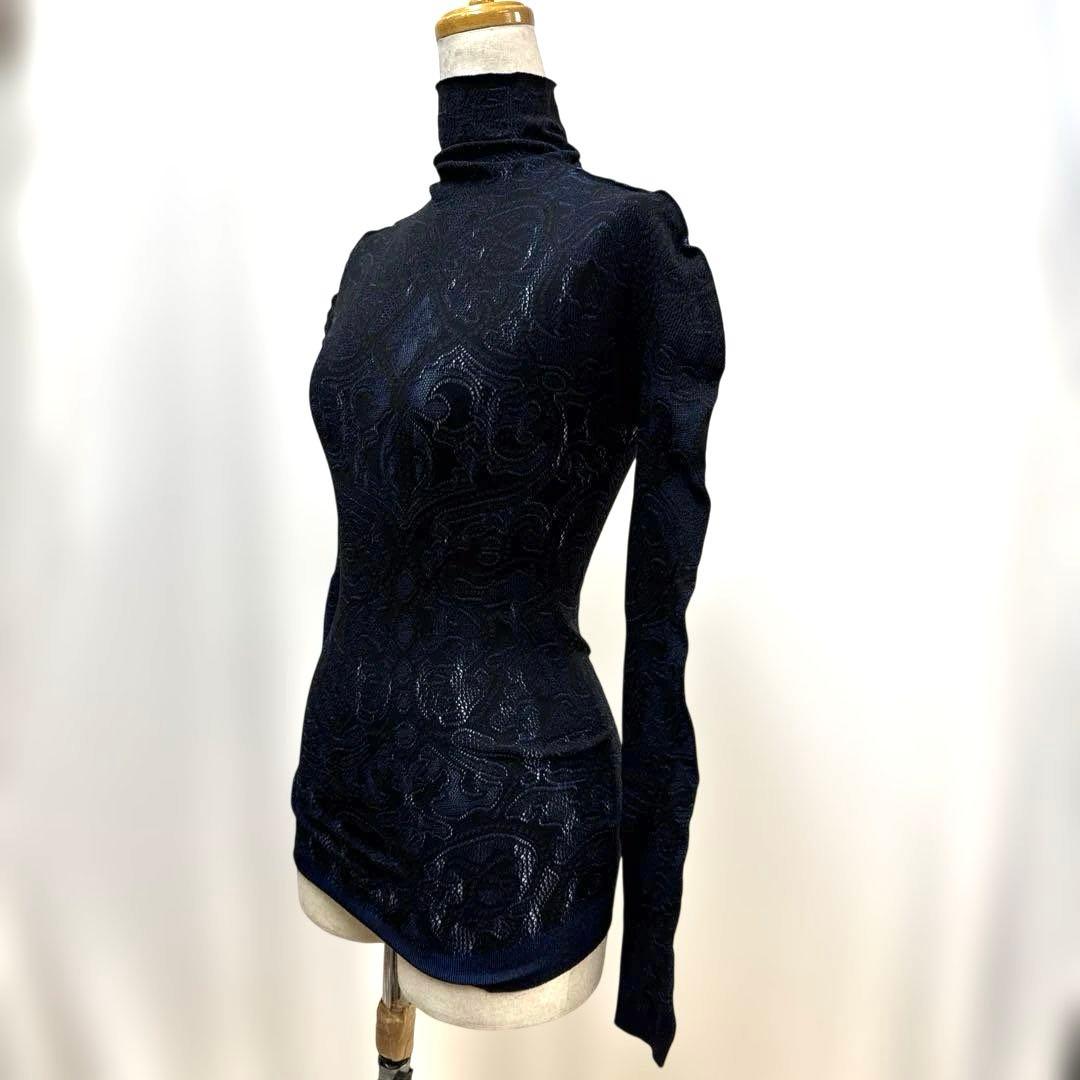 6309★チャコット★S 濃紺 ノーソーイング トップス 社交ダンス