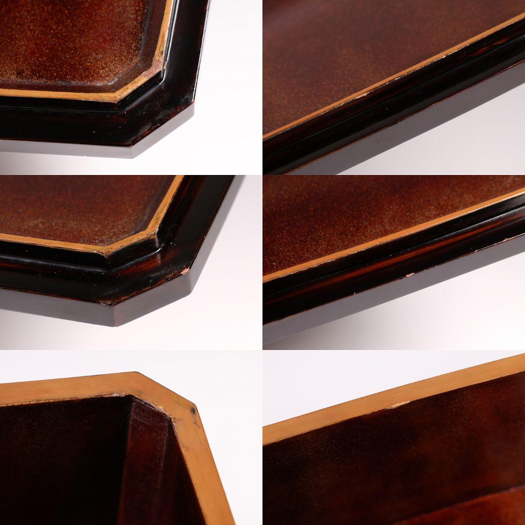 【MA699】加賀蒔絵 饅羹重 内梨地 花車 金蒔絵 木製漆器 饅頭箱 菓子器