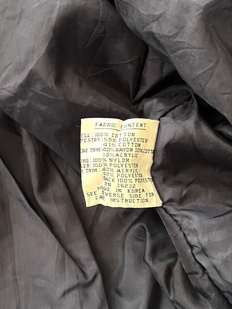 90's J Galleryジェイギャラリー襟ボアデニム地図柄ジャケットM