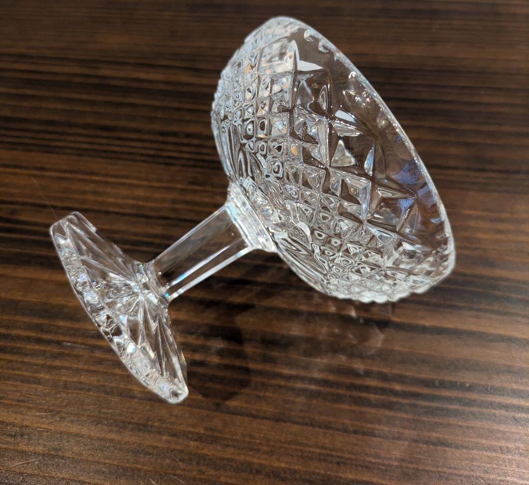 クリスタルガラス 蓋付きデザートカップ 3個セット