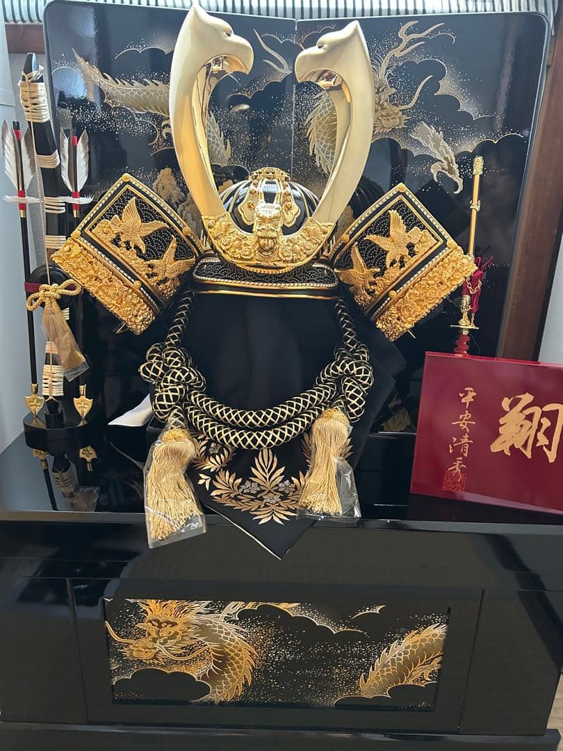 五月人形 平安清秀 翔 御着用兜