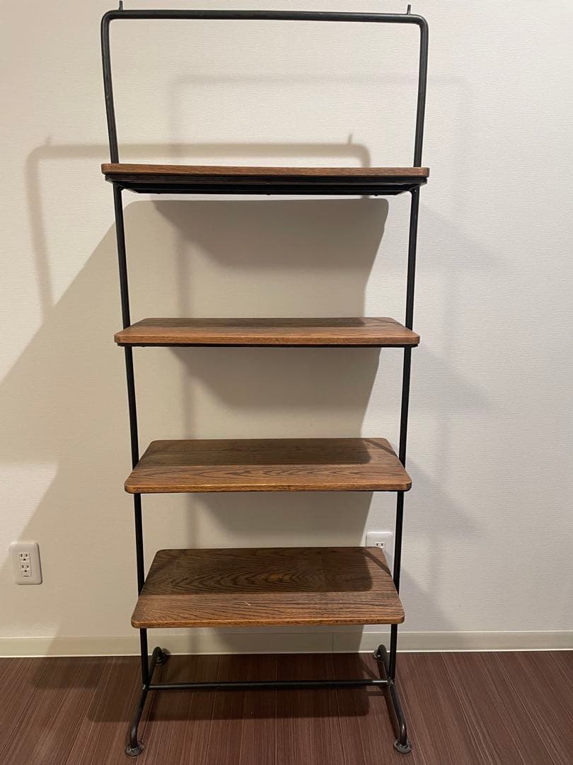 オーク材4段オープンシェルフ