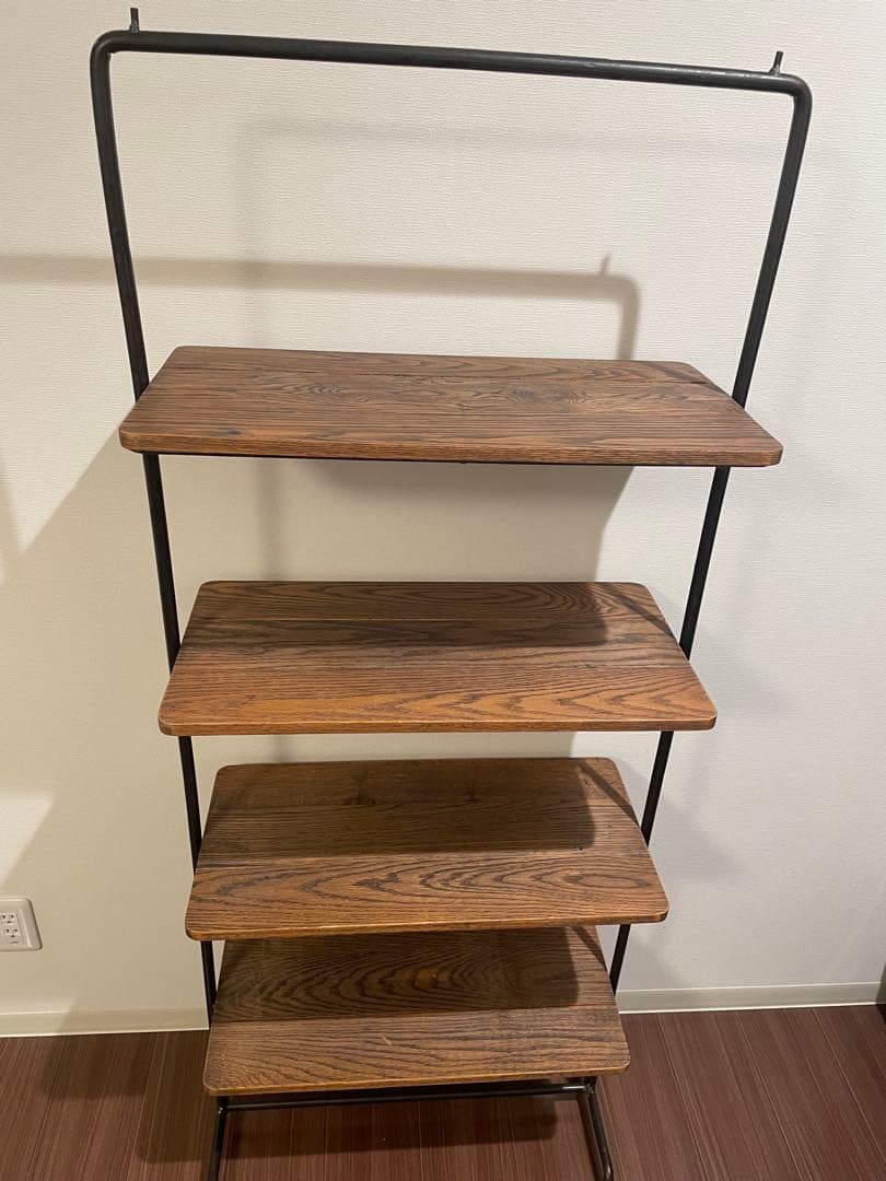 オーク材4段オープンシェルフ