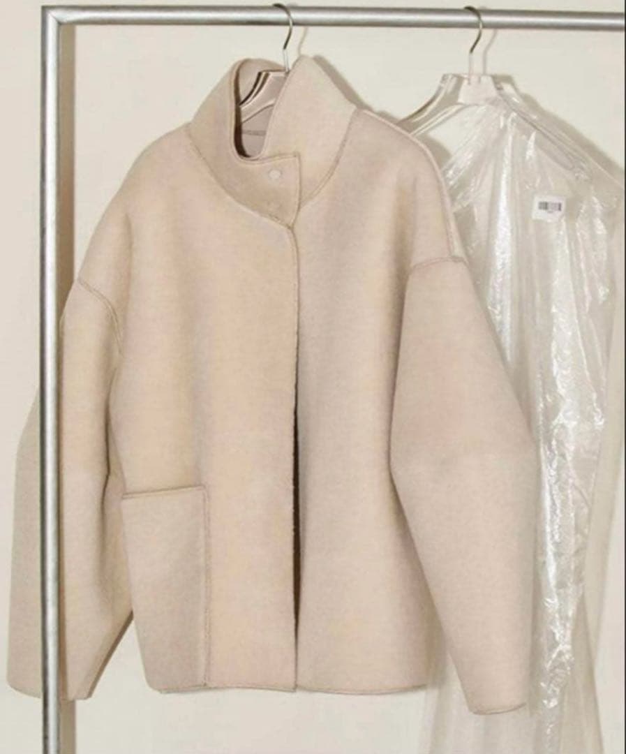 todayful スタンドカラー ボアジャケット