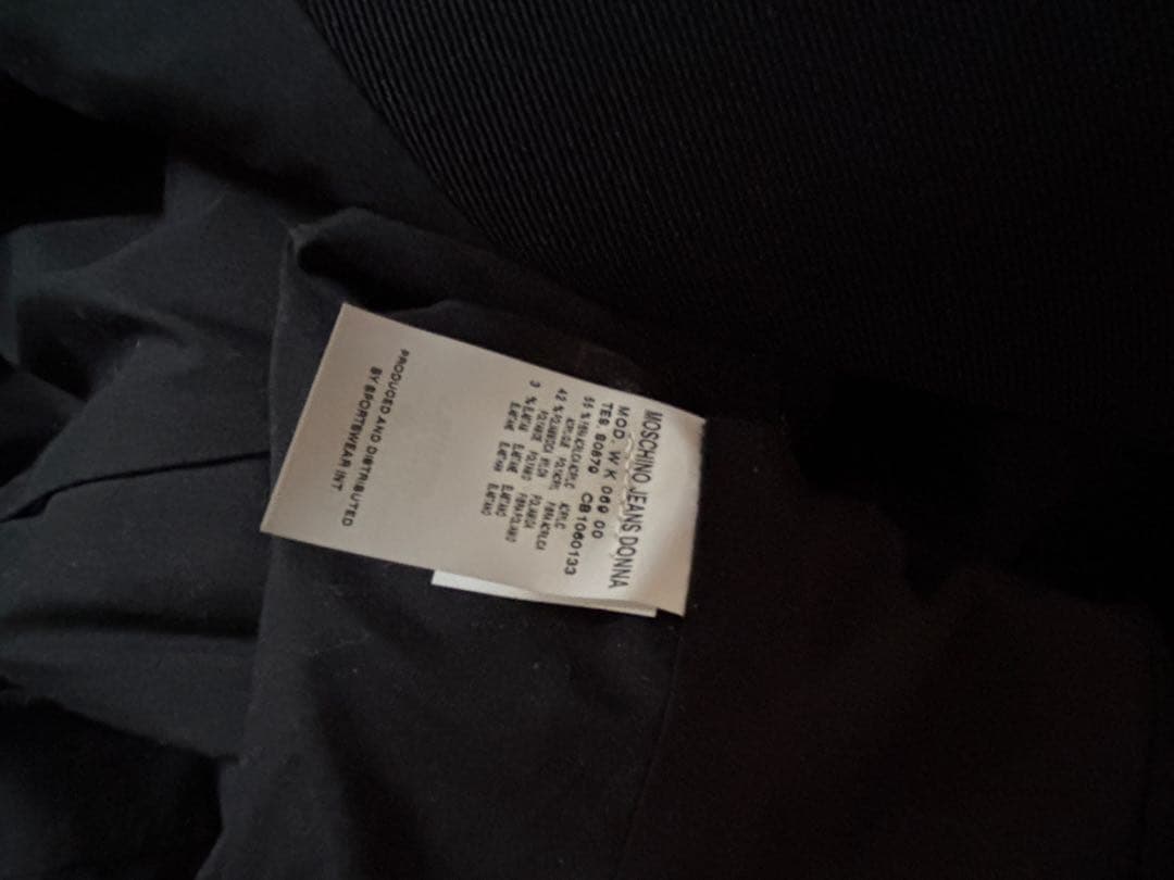 【新品未使用】MOSCHINO JEANSブラック ロングコート