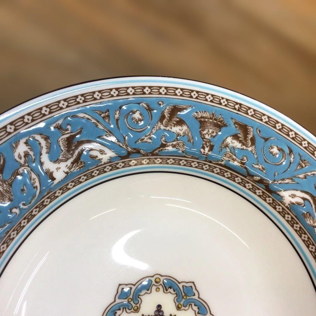 ウェッジウッド フロレンティーン ターコイズ スープ皿 6枚セット USED