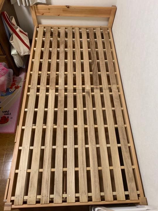 ウッドタイプ シングルベッド 木製 マットレス付き