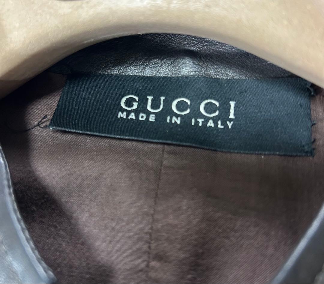 GUCCI ヴィンテージ ショートスリーブ レザージャケット トムフォード期