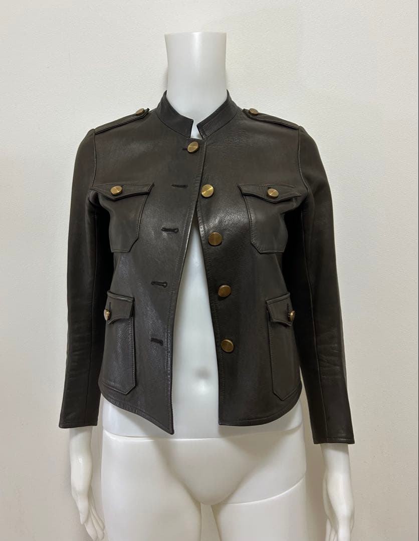 GUCCI ヴィンテージ ショートスリーブ レザージャケット トムフォード期