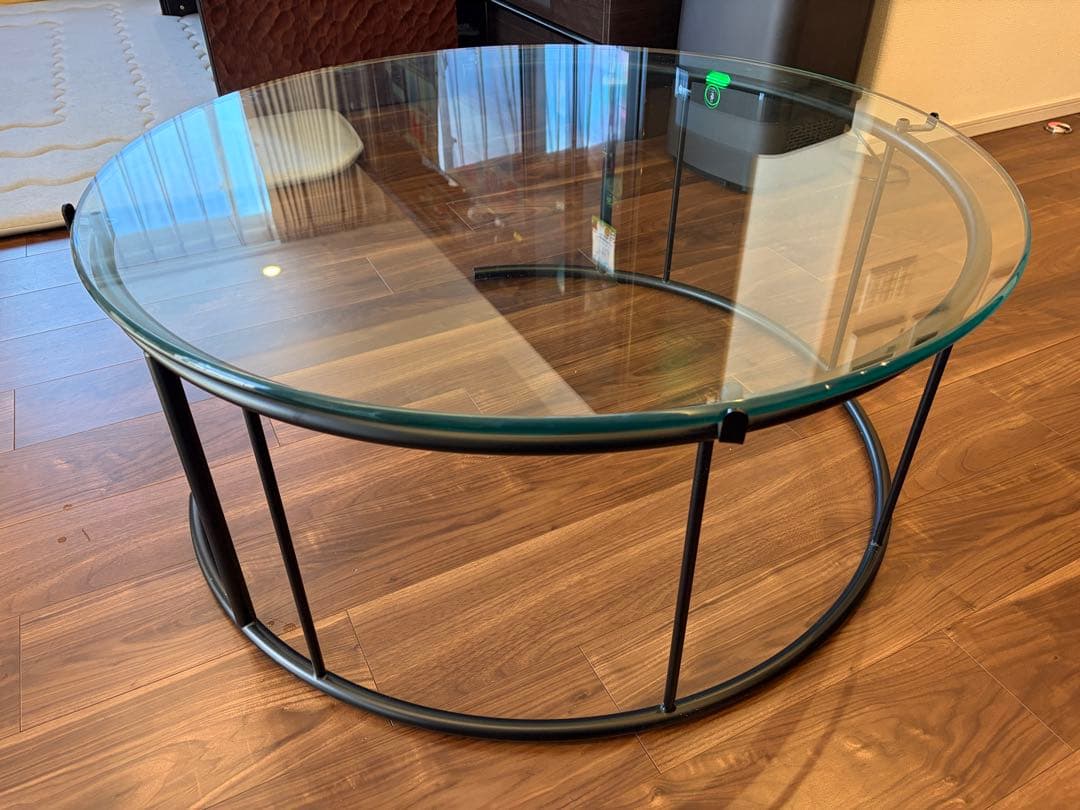 【HUKLA】フクラ リビングテーブル ガラステーブル TMRB Lサイズ