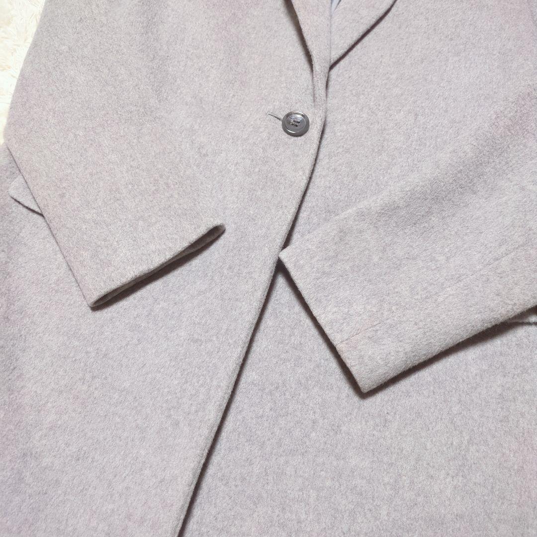 極美品！theory luxe　ウールロングチェスターコート　サイズ38　グレー