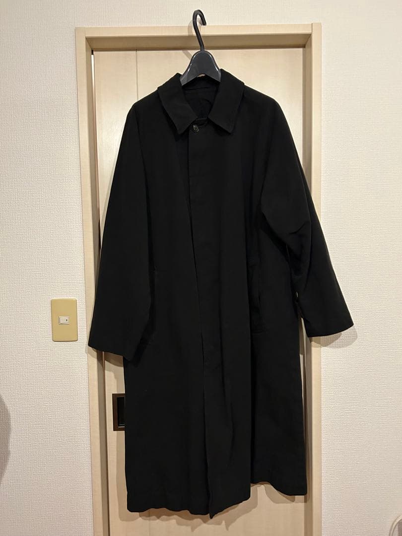 24aw comoli 製品染バルカラーコート 1 ブラック