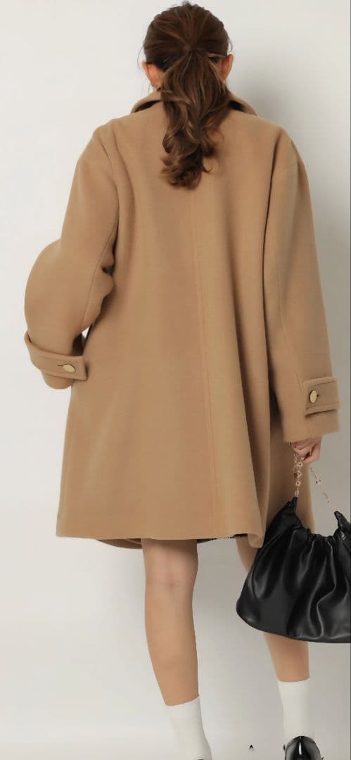 JUSGLITTYスタンダードPコートキャメル 2025新品タグ付き