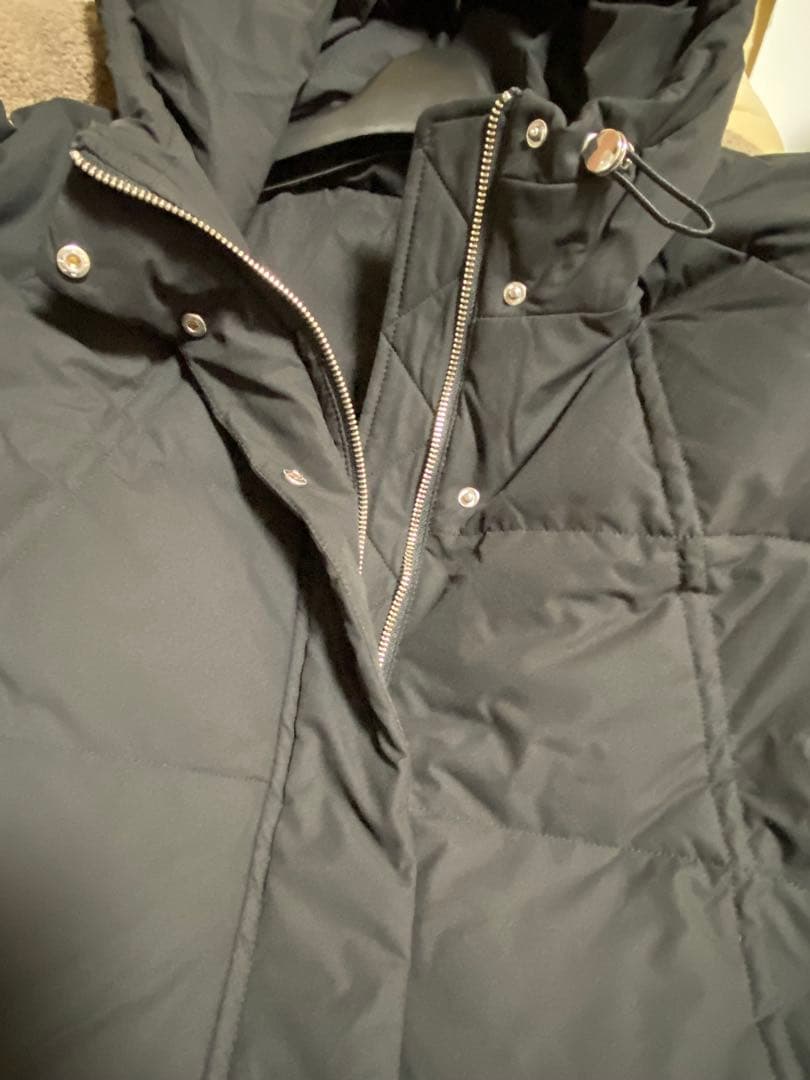 ピュアダウンコート 黒　着丈82cm