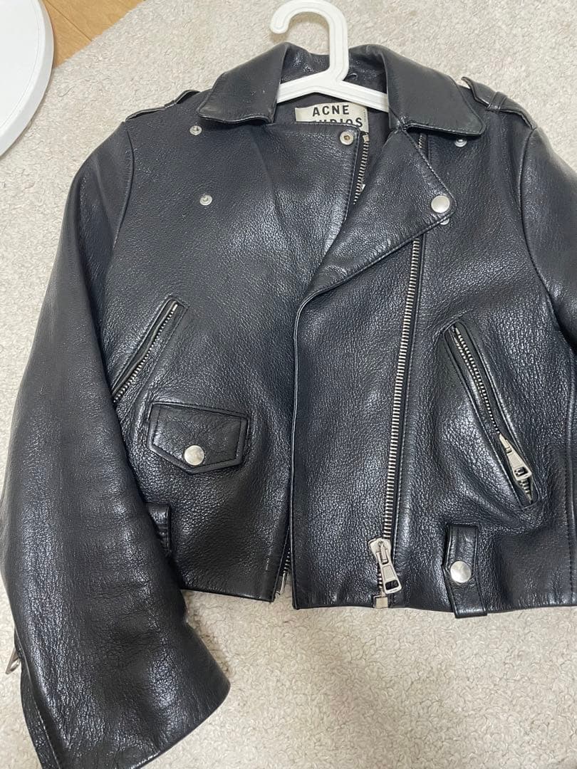 ACNE STUDIOS ブラック ライダースジャケット