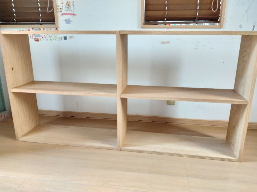 無印良品　スタッキングシェルフ・ワイド・２段・オーク材＋追加2段