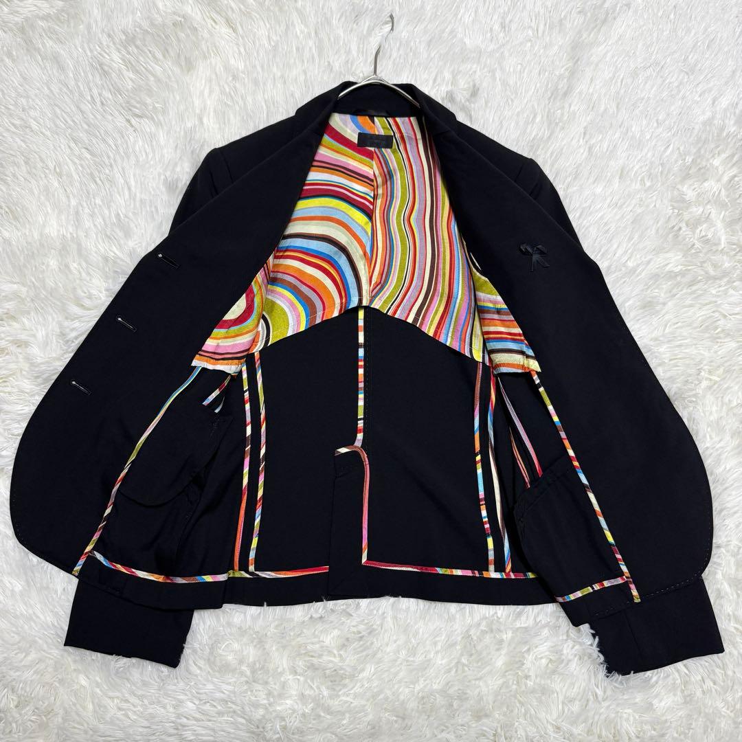 ポールスミス［40］パンツスーツ セットアップ ウール ブラック ストレート