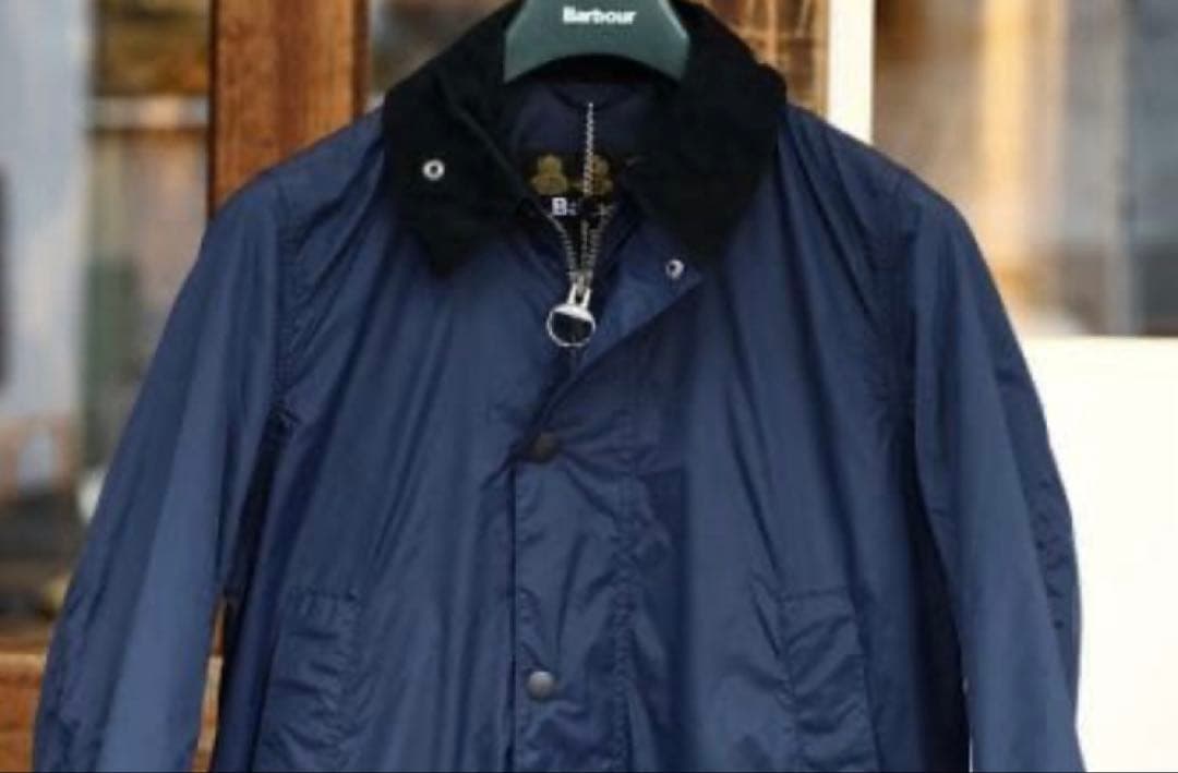 Barbour ナイロンロングコート スリムフィット 36