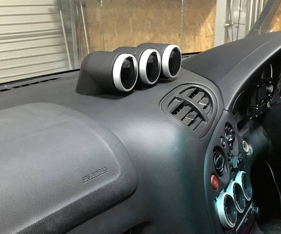 RX-7 FD3S専用 60φ 3連メーターフード ボルトオン Defi等に