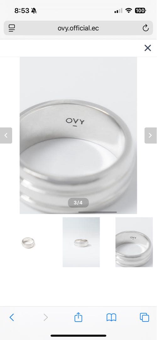 s*t様 OVY Two Grooves Ring 12号 新品未使用